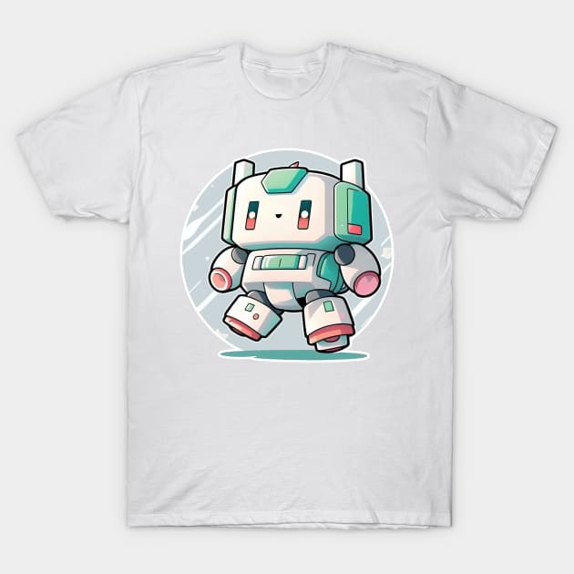 Colourful kawaii mech robot modern illustration T-Shirt by Quixar